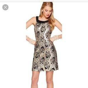 Lilly Pulitzer Black and Gold Beaded Dress